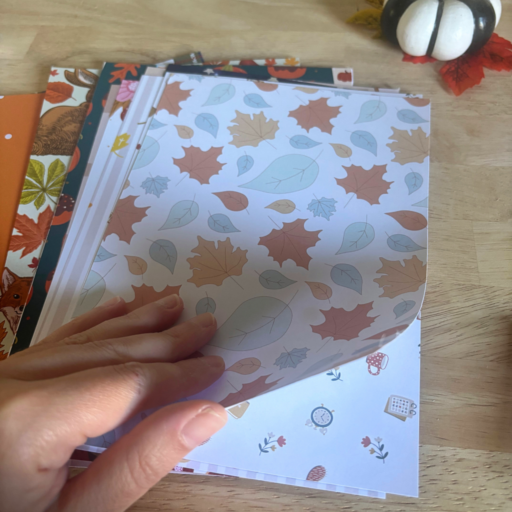 Lot de 40 fonds pour le scrapbooking - Automne en douceur