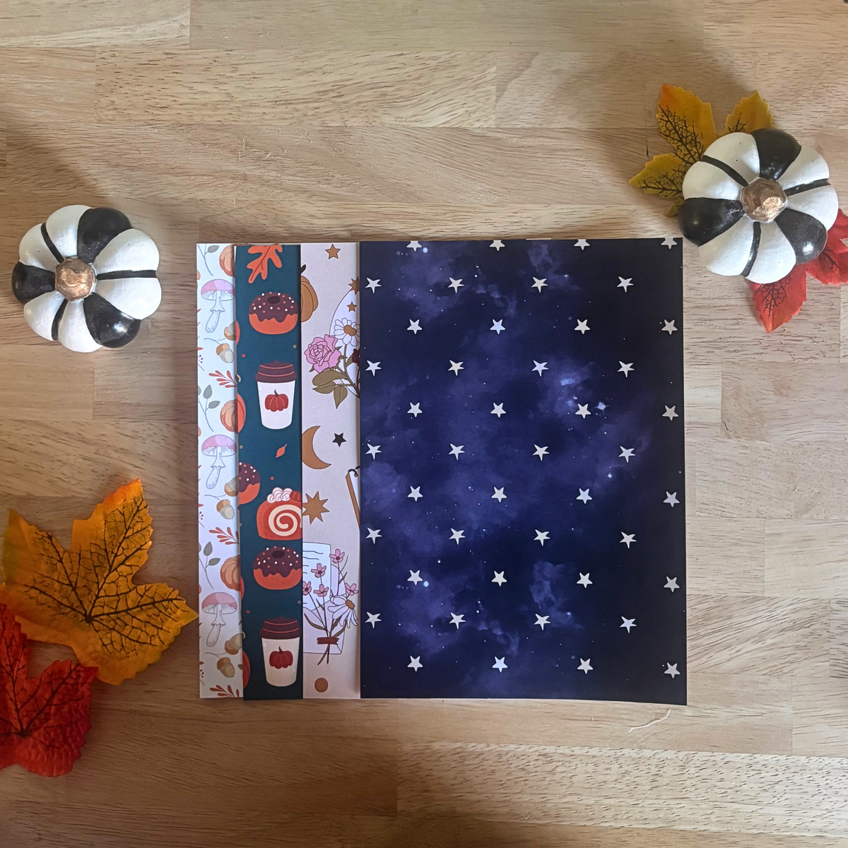 Lot de 40 fonds pour le scrapbooking - Automne en douceur