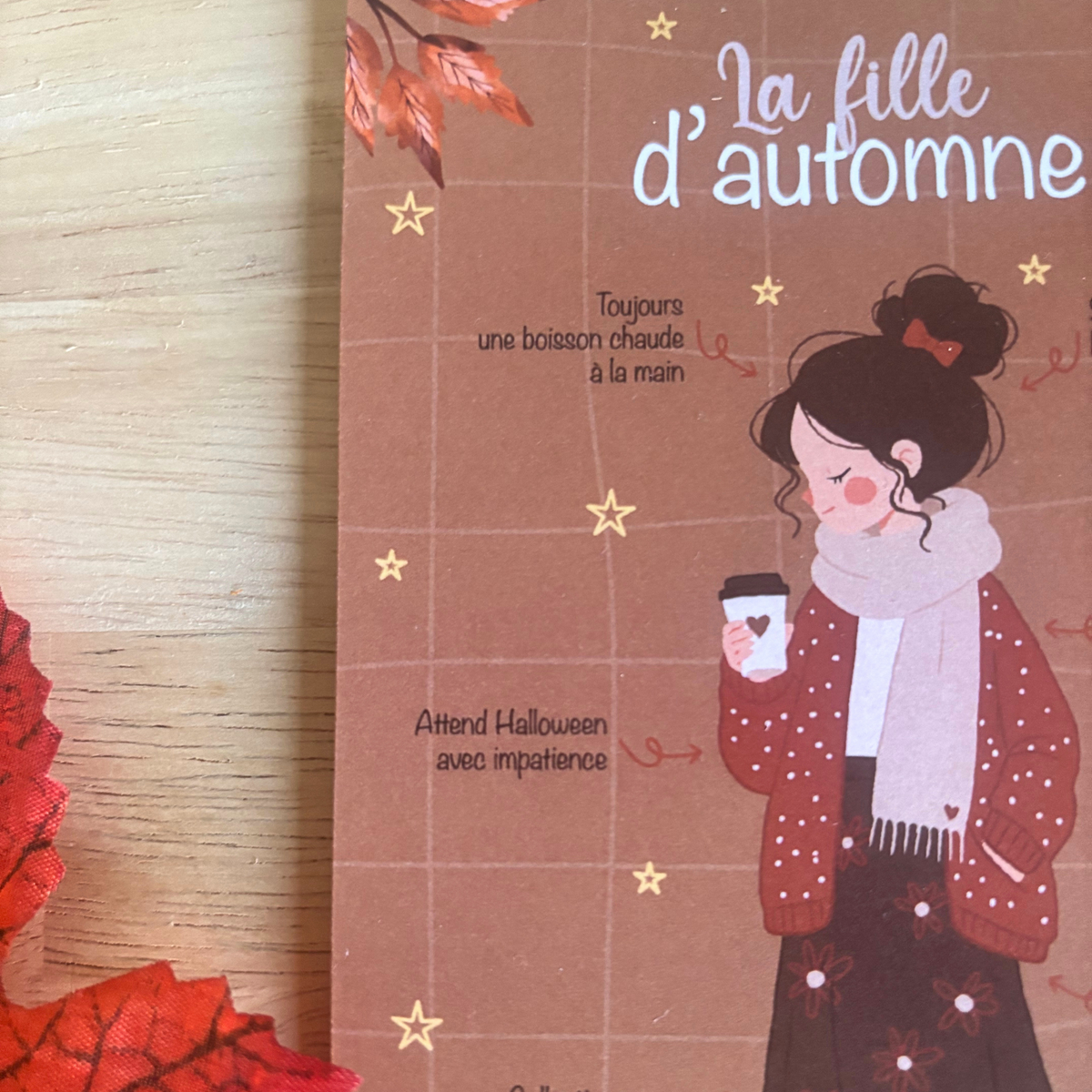 Carte mantra A6 - La fille d'automne - Automne en douceur