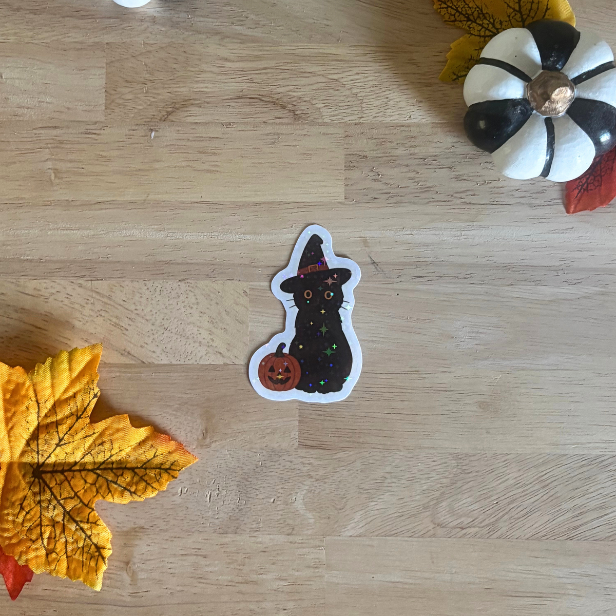 Sticker holographique - Le Chat d'Octobre