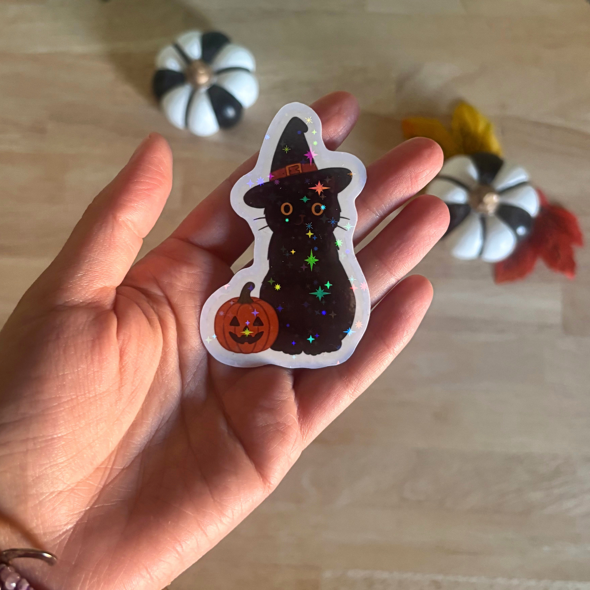 Sticker holographique - Le Chat d'Octobre