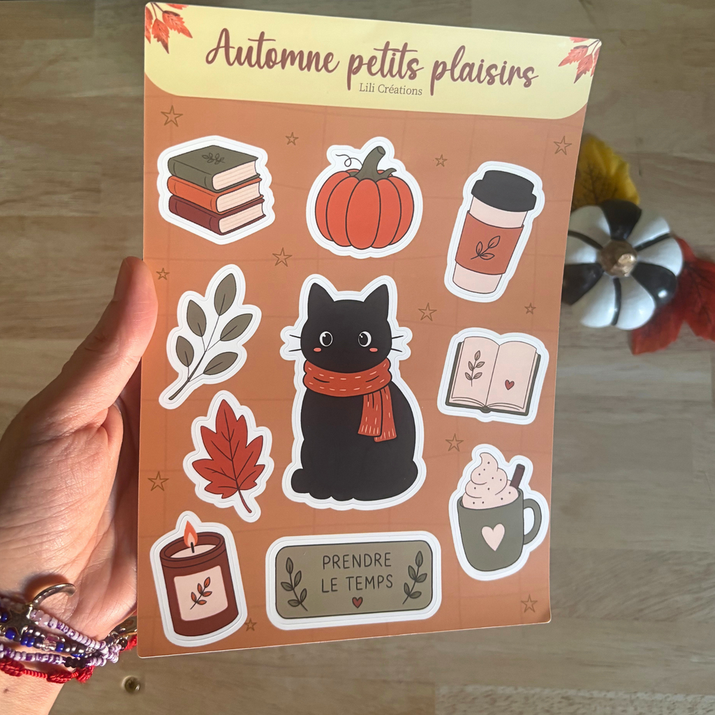 Planche de stickers A5 - Automne petits plaisirs