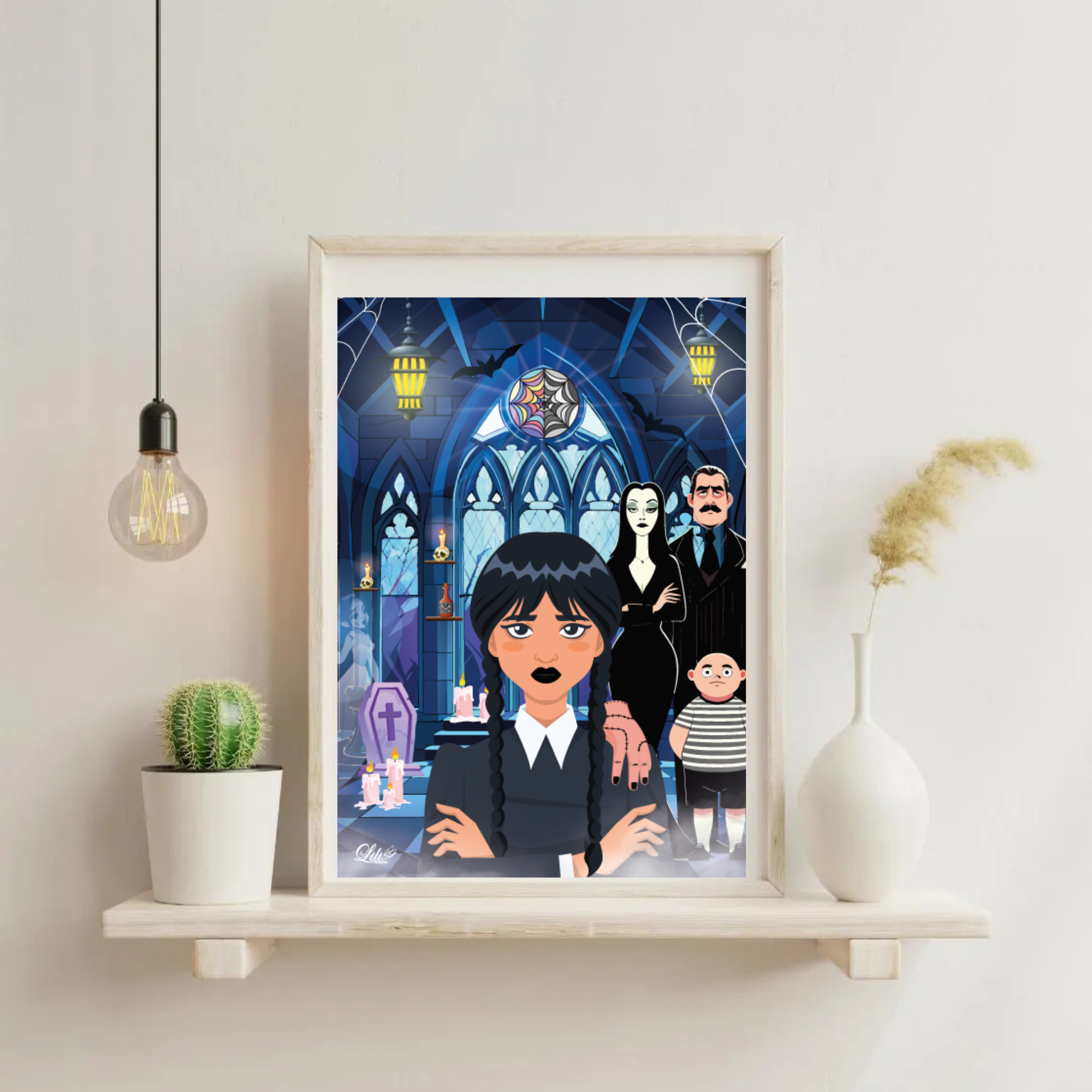Affiche illustration gothique et mystérieuse - Univers sombre et élégant (A5 / A4)