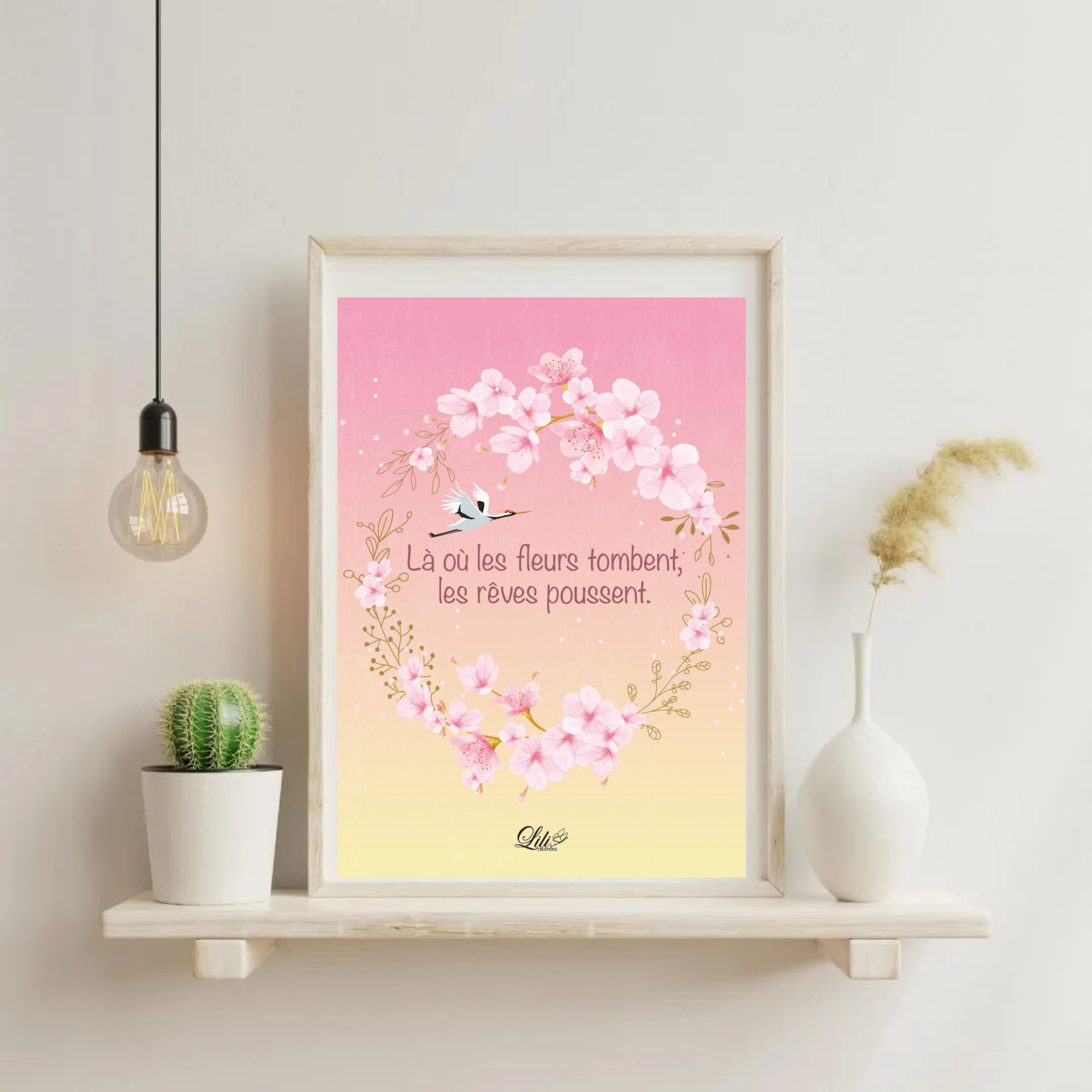 Affiche Blossom Dream - Illustration florale douce et coloré - Univers poétique (A5 / A4)