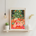 Affiche Les douceurs de Noël - Illustration de Noël chaleureuse et gourmande (A5 / A4)