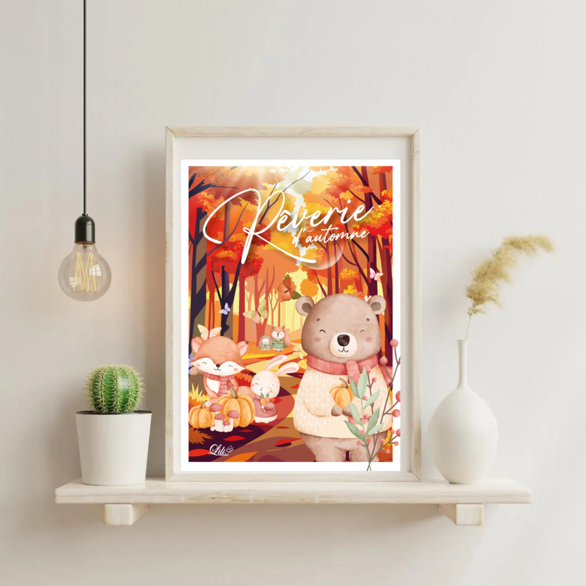 Affiche Rêverie d'automne - Illustration automnale poétique (A5 / A4)