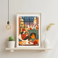 Affiche Chaleur d'automne - Illustration cosy et chaleureuse (A5 / A4)