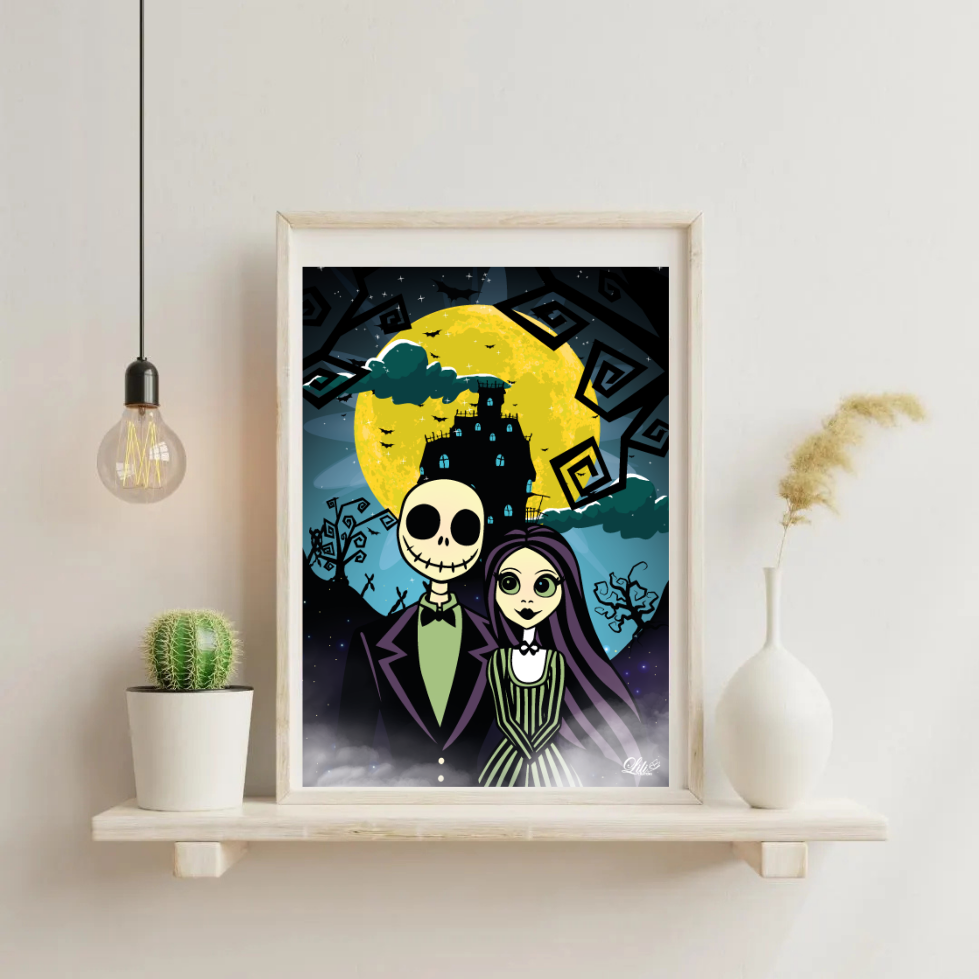 Affiche Les Amants de l'Ombre - Illustration gothique et romantique (A5 / A4)