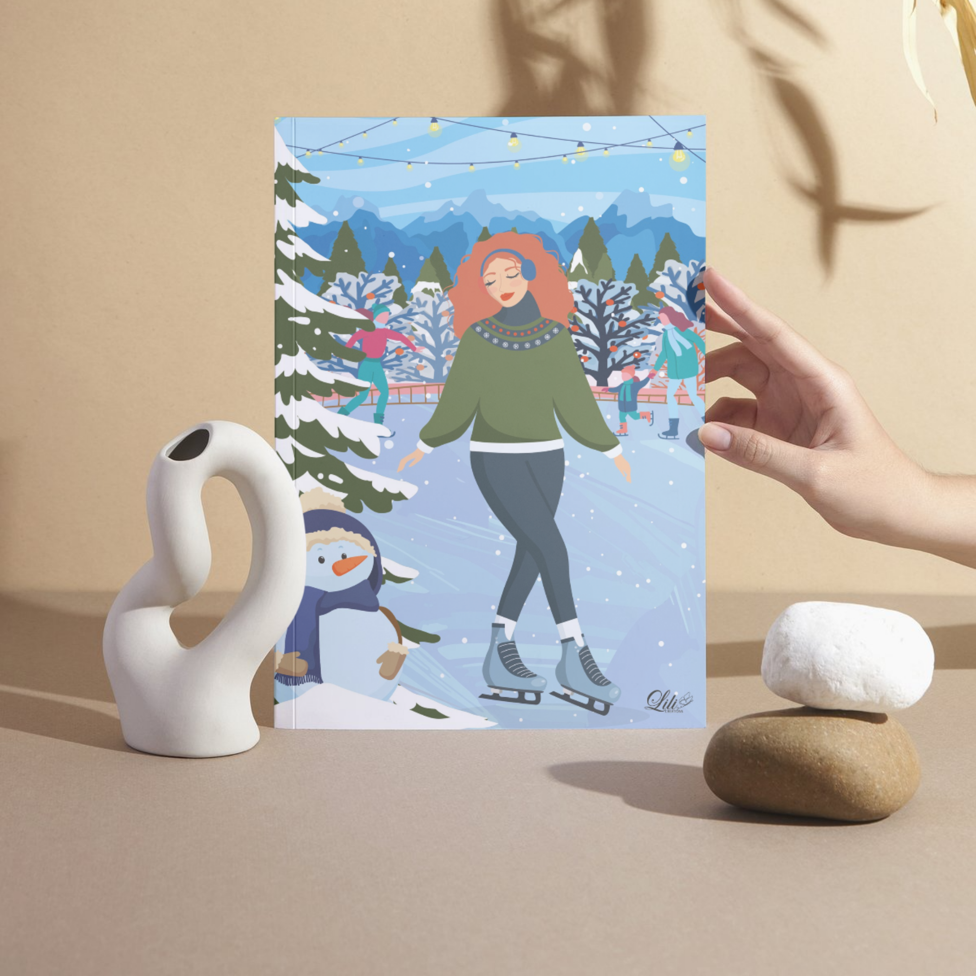 Carnet Sérénité givrée - Carnet illustré A5 doux et apaisant