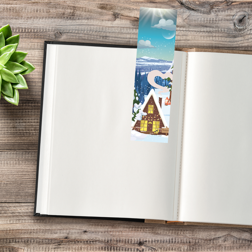 Marque-page Hiver douillet - Illustration douce et cocooning