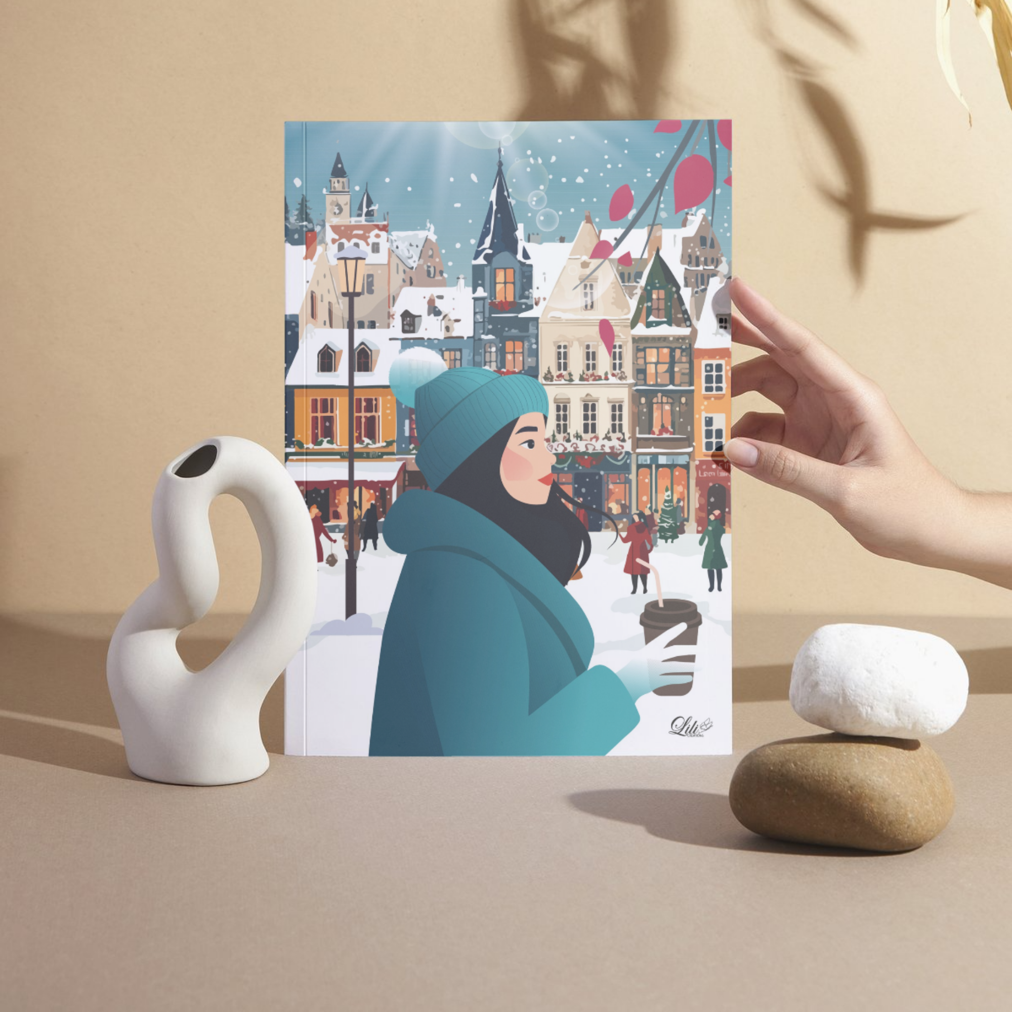 Carnet Flânerie d'hiver - Carnet illustré A5 poétique et apaisant