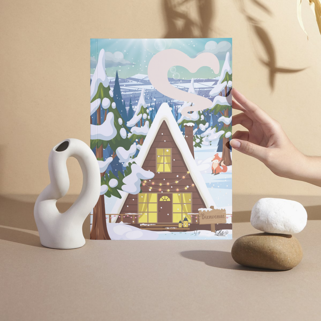 Carnet Hiver douillet - Carnet illustré A5 cosy et chaleureux