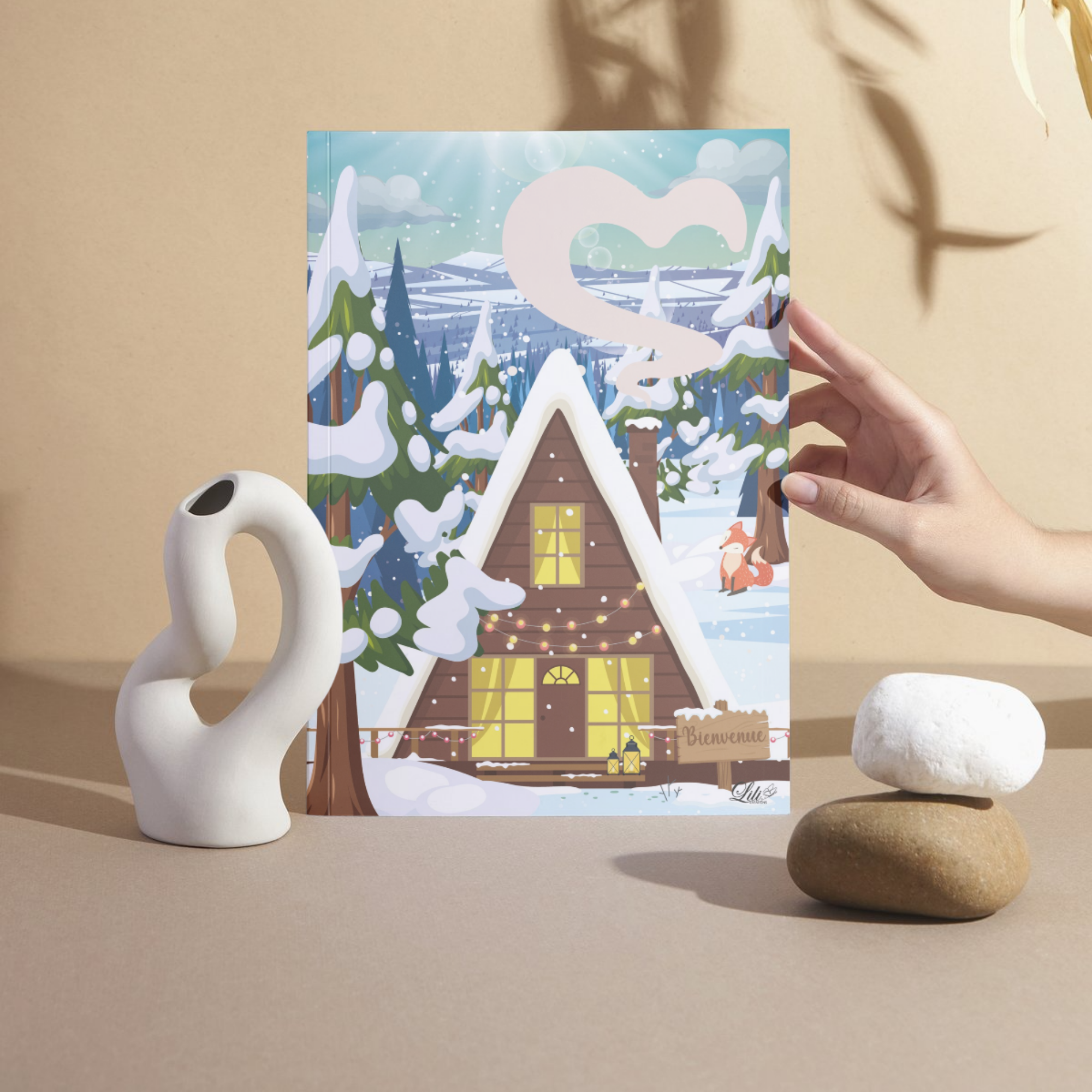 Carnet Hiver douillet - Carnet illustré A5 cosy et chaleureux