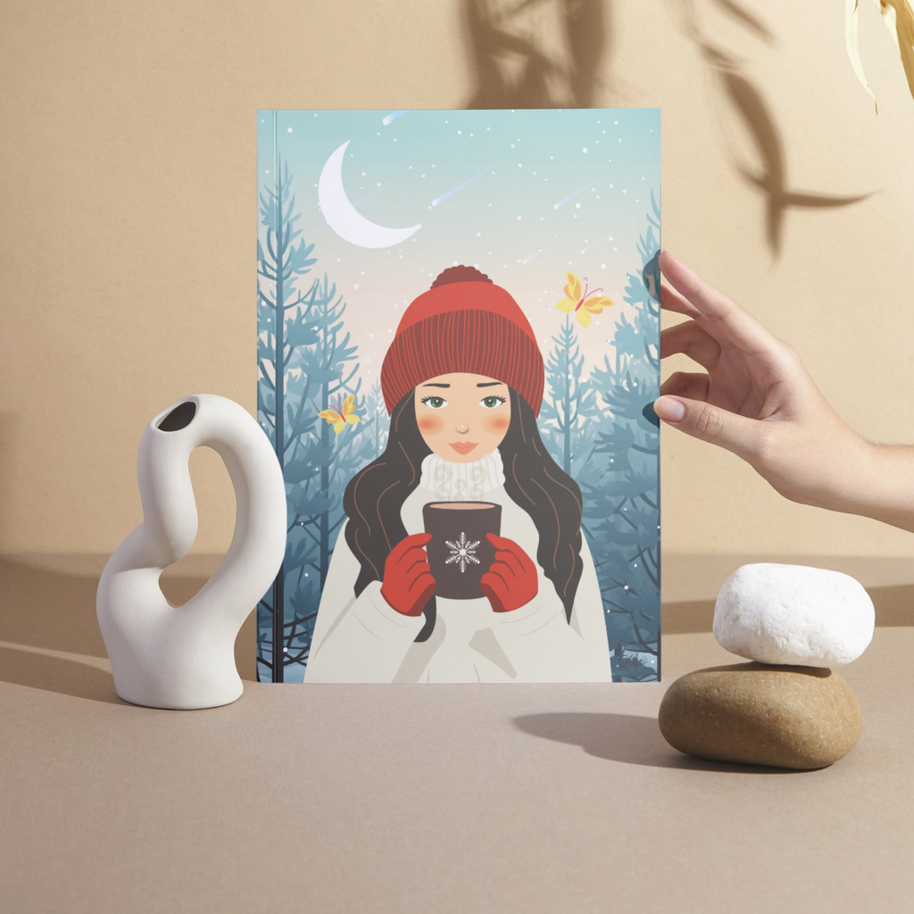 Carnet Pause au clair de lune - Carnet illustré A5 doux et poétique
