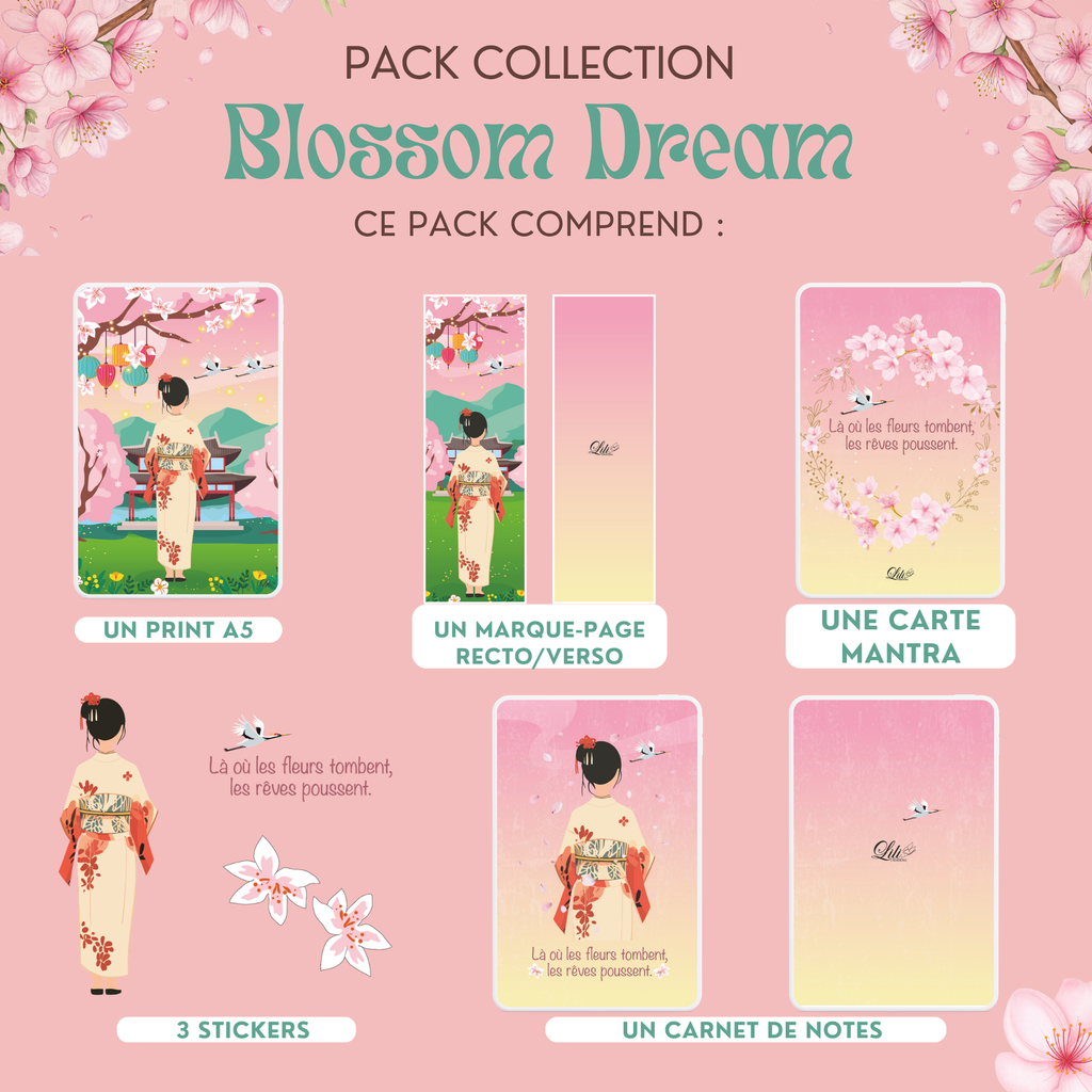 Pack Blossom Dream - Papeterie illustrée