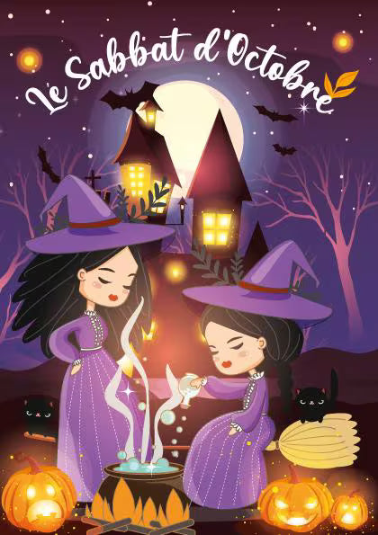 Affiche La veillée des sorcières - Illustration magique et féerique (A5 / A4)