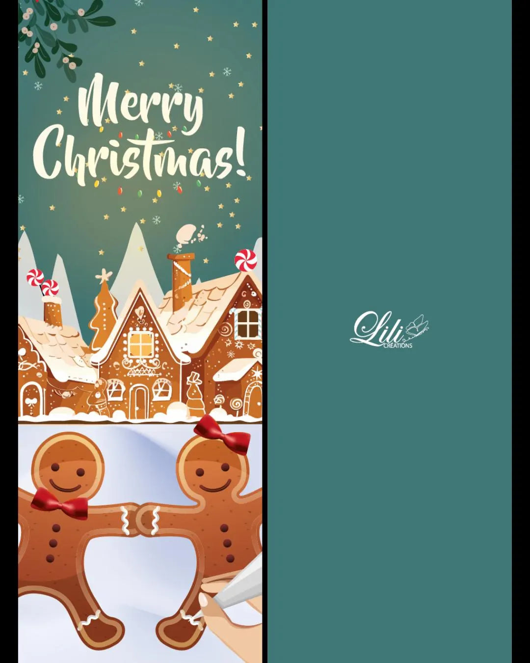 Marque-page Noël sucré - Illustration gourmande et festive