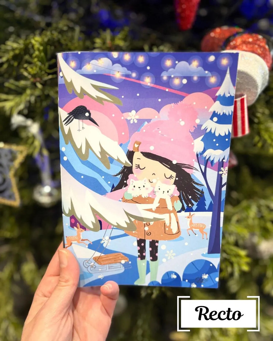 Carnet Balade d'hiver - Carnet illustré A5 doux et apaisant