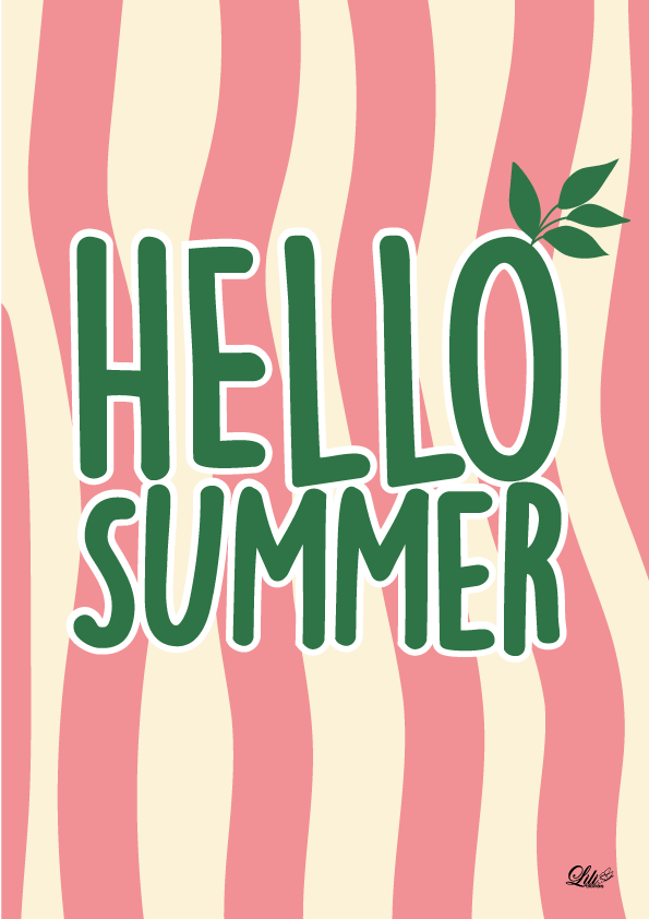 Affiche Hello Summer  - Print A5 / A4)